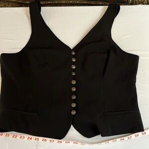 Sandro XL black lined vest size XL dress up or down wear alone or over  blouse